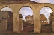 Jean Baptiste Camille  Corot The Colosseum Seen through the Arcades of the Basilica of Constantine (mk05) Spain oil painting reproduction